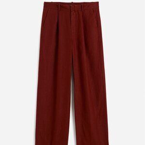 Madewell Linen Slouchy Straight Pants Size 4